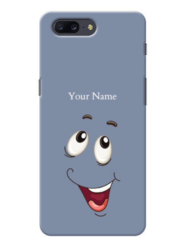 Custom OnePlus 5 Phone Back Covers: Laughing Cartoon Face Design