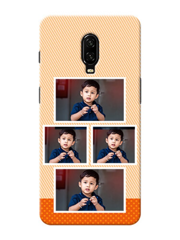 Custom Oneplus 6T Mobile Back Covers: Bulk Photos Upload Design