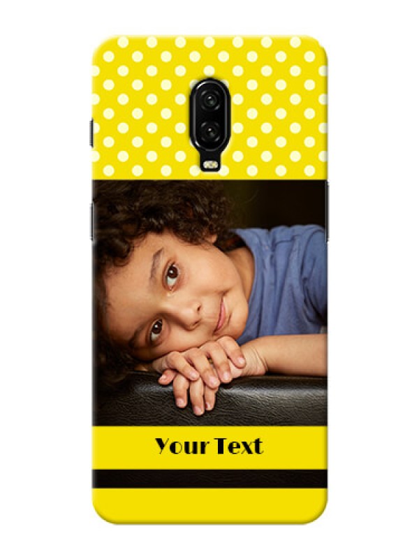 Custom Oneplus 6T Custom Mobile Covers: Bright Yellow Case Design