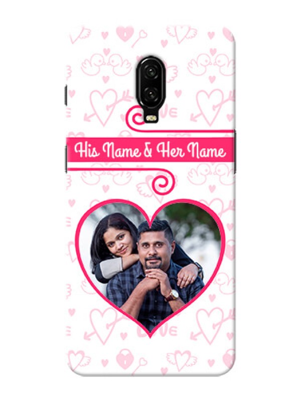 Custom Oneplus 6T Personalized Phone Cases: Heart Shape Love Design
