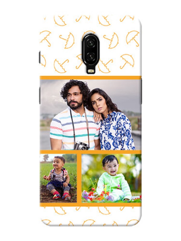Custom Oneplus 6T Personalised Phone Cases: Yellow Pattern Design