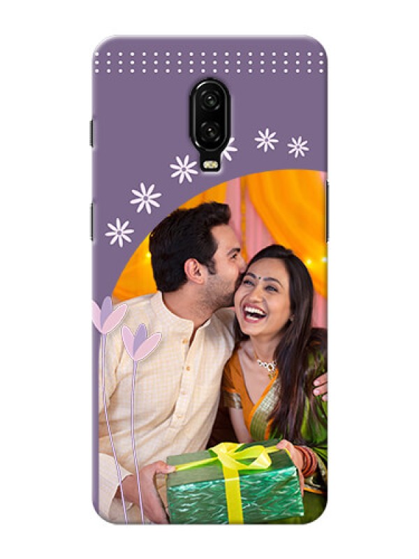 Custom Oneplus 6T Phone covers for girls: lavender flowers design 