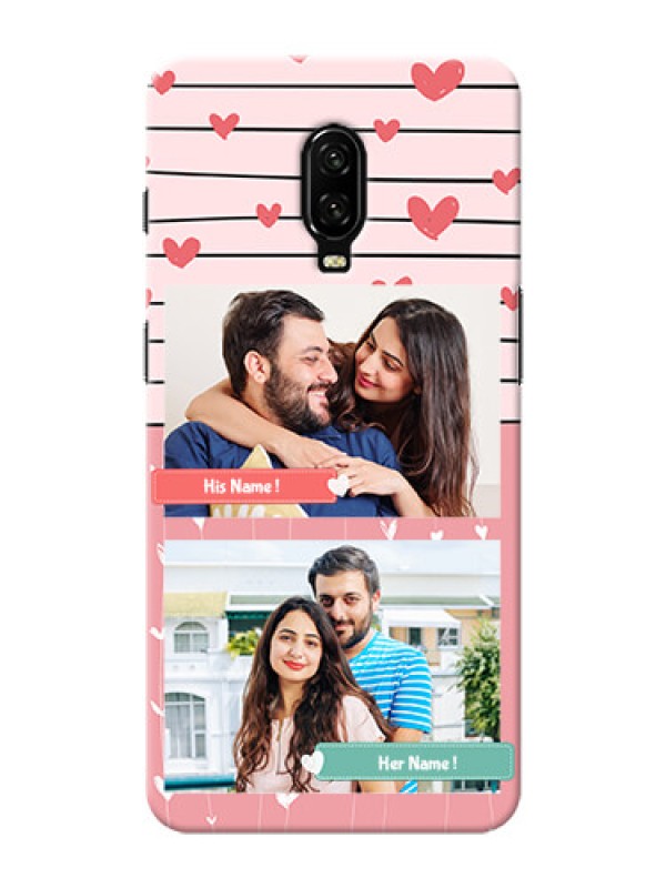 Custom Oneplus 6T custom mobile covers: Photo with Heart Design