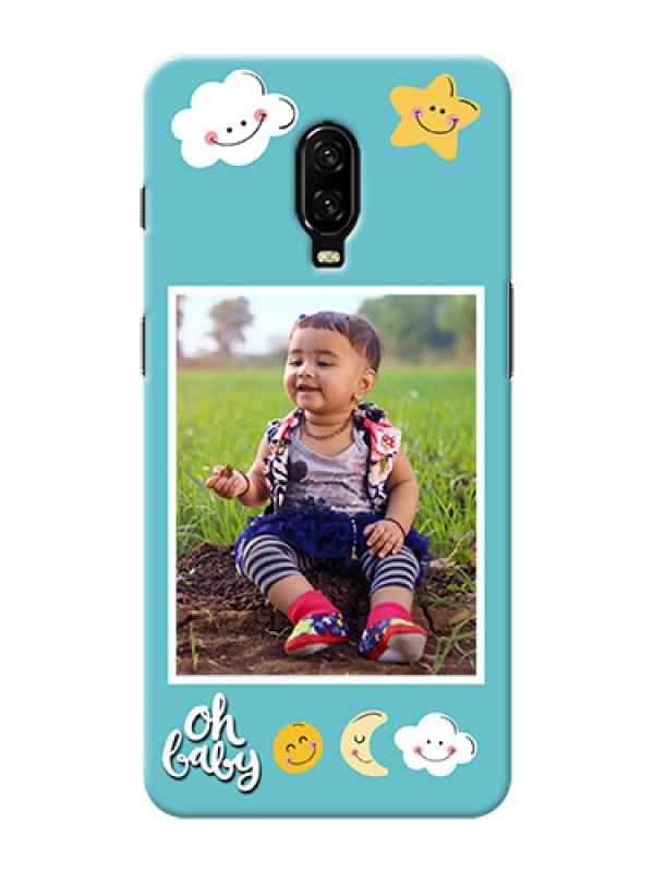Custom Oneplus 6T Personalised Phone Cases: Smiley Kids Stars Design