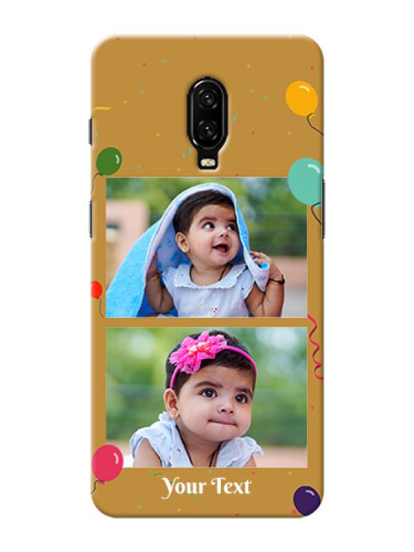 Custom Oneplus 6T Phone Covers: Image Holder with Birthday Celebrations Design