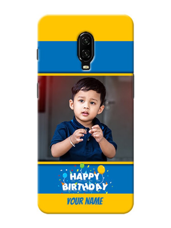 Custom Oneplus 6T Mobile Back Covers Online: Birthday Wishes Design