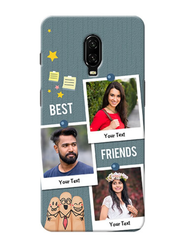 Custom Oneplus 6T Mobile Cases: Sticky Frames and Friendship Design