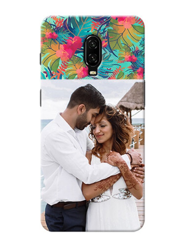 Custom Oneplus 6T Personalized Phone Cases: Watercolor Floral Design