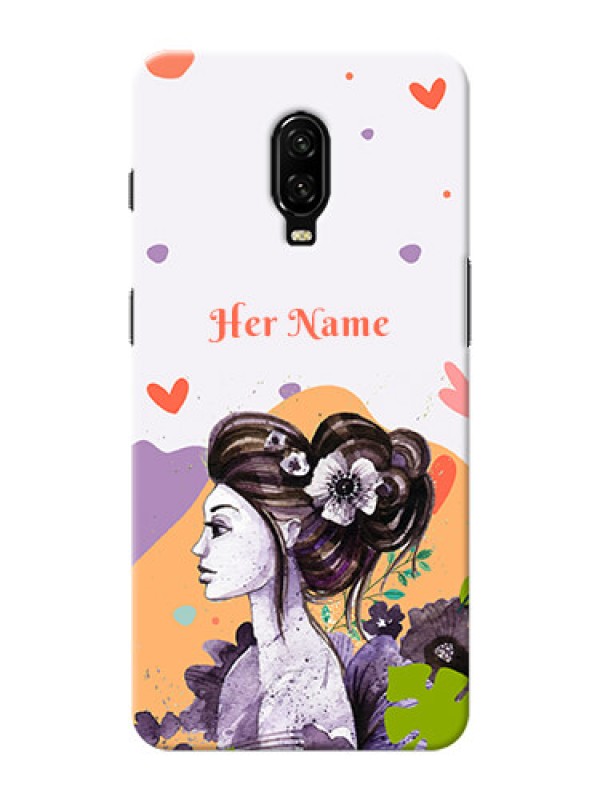 Custom OnePlus 6T Custom Mobile Case with Woman And Nature Design