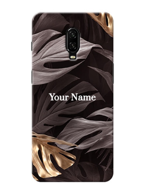 Custom OnePlus 6T Mobile Back Covers: Wild Leaves digital paint Design