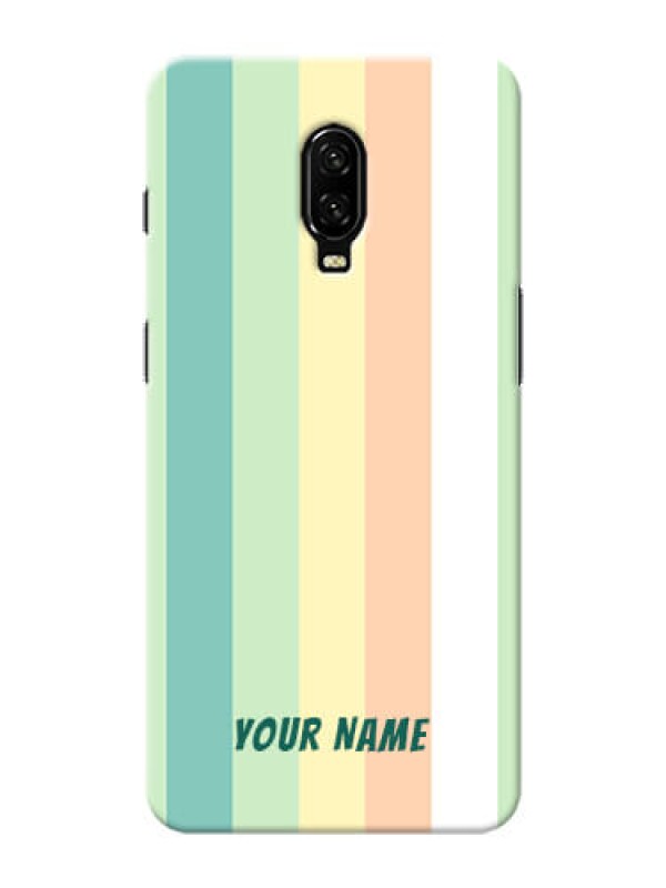 Custom OnePlus 6T Back Covers: Multi-colour Stripes Design
