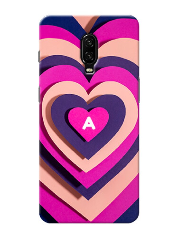 Custom OnePlus 6T Custom Mobile Case with Cute Heart Pattern Design