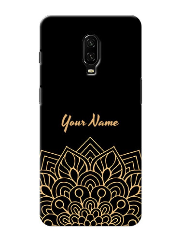 Custom OnePlus 6T Back Covers: Golden mandala Design