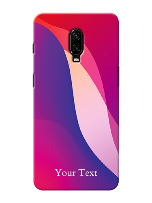 Custom OnePlus 6T Mobile Back Covers: Digital abstract Overlap Design