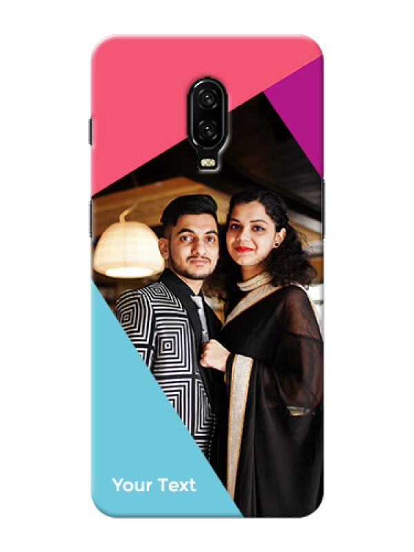 Custom OnePlus 6T Custom Phone Cases: Stacked Triple colour Design