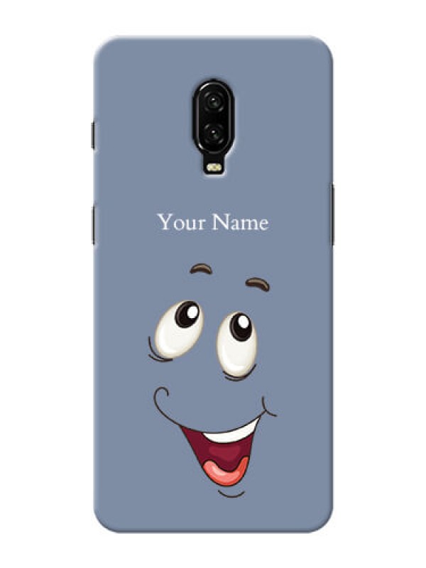 Custom OnePlus 6T Phone Back Covers: Laughing Cartoon Face Design