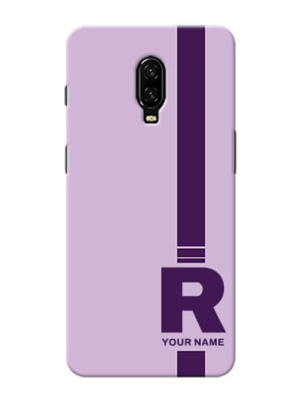 Custom OnePlus 6T Custom Phone Covers: Simple dual tone stripe with name Design