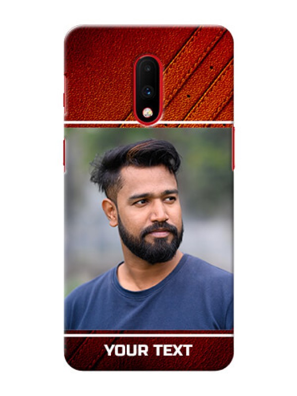 Custom Oneplus 7 Back Covers: Leather Phone Case Design