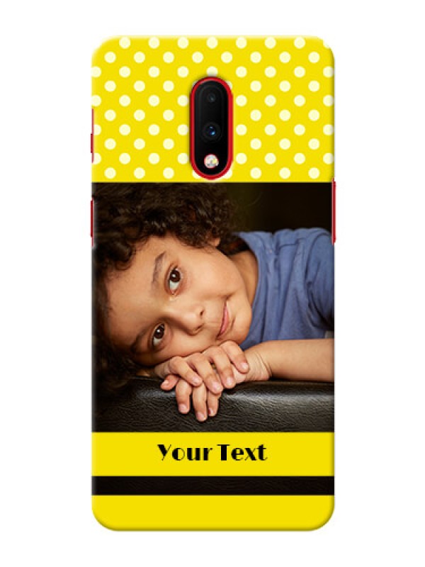Custom Oneplus 7 Custom Mobile Covers: Bright Yellow Case Design
