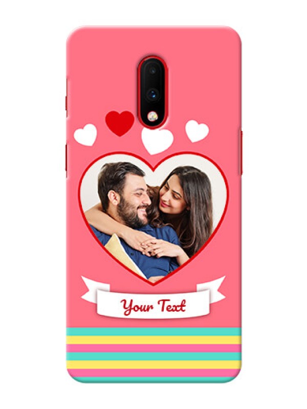 Custom Oneplus 7 Personalised mobile covers: Love Doodle Design