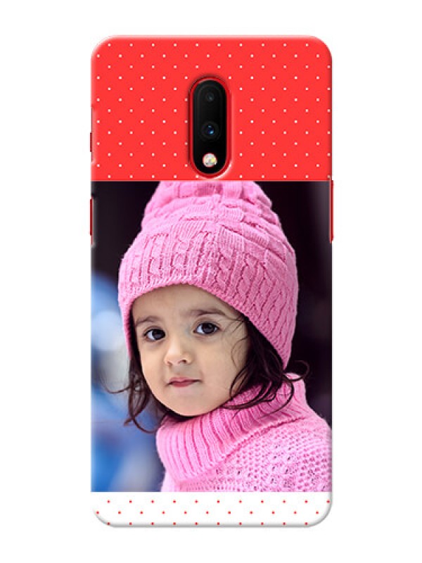Custom Oneplus 7 personalised phone covers: Red Pattern Design