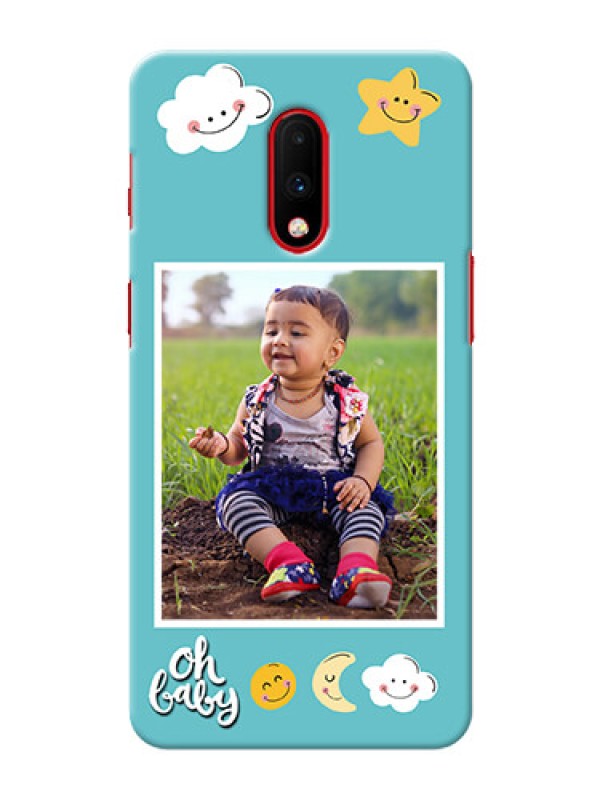 Custom Oneplus 7 Personalised Phone Cases: Smiley Kids Stars Design