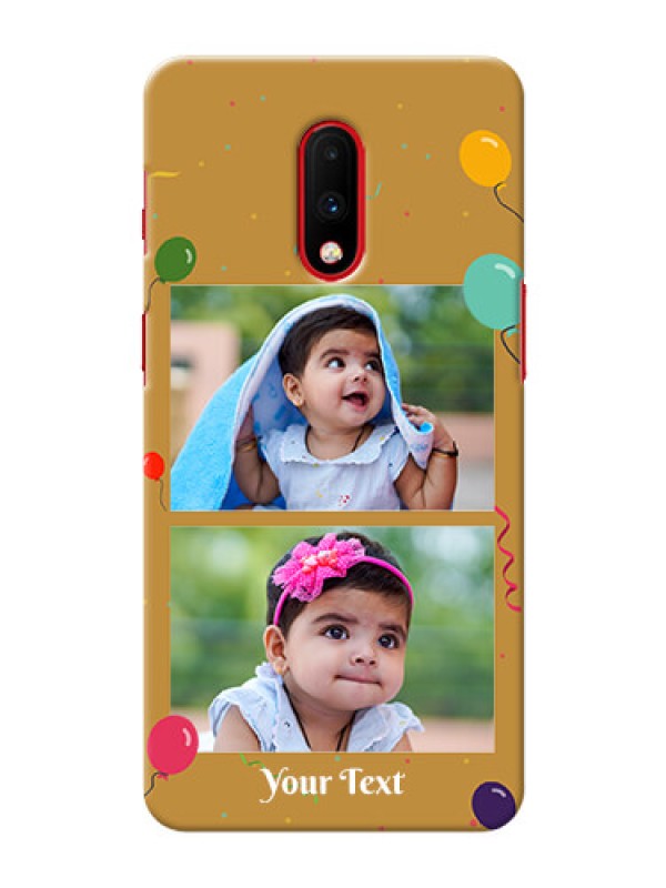 Custom Oneplus 7 Phone Covers: Image Holder with Birthday Celebrations Design