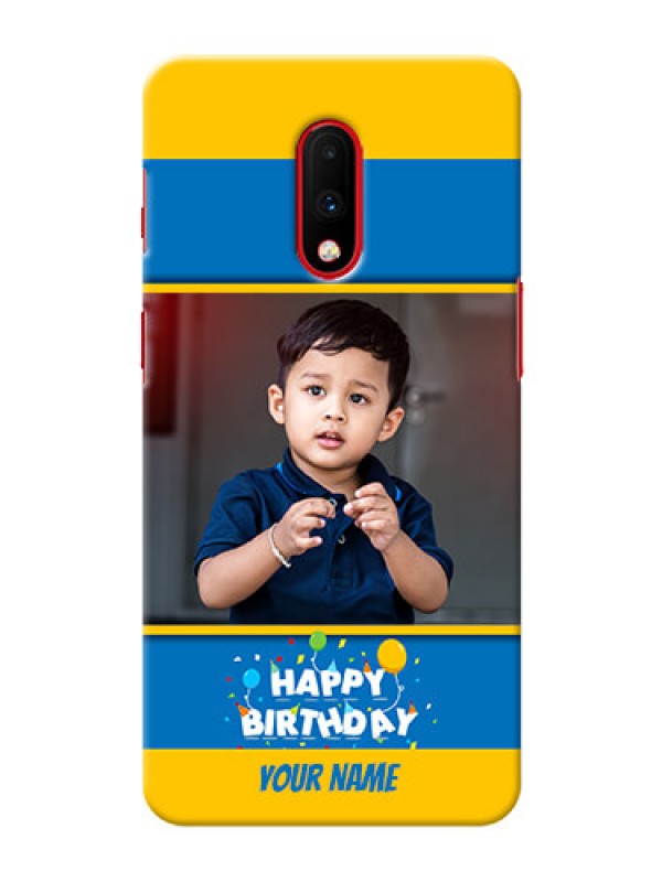 Custom Oneplus 7 Mobile Back Covers Online: Birthday Wishes Design
