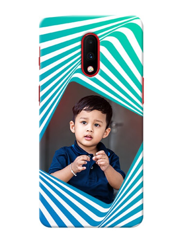 Custom Oneplus 7 Personalised Mobile Covers: Abstract Spiral Design