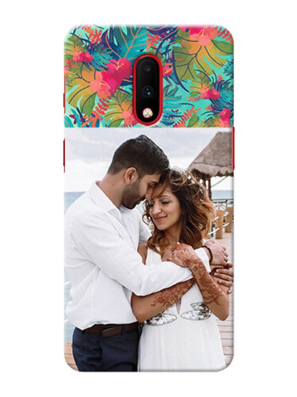 Custom Oneplus 7 Personalized Phone Cases: Watercolor Floral Design