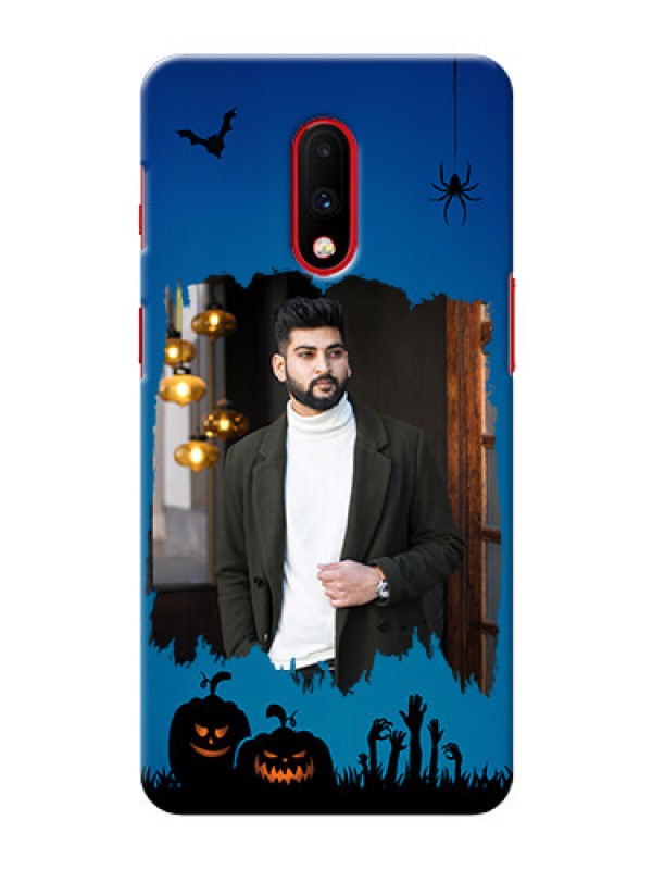 Custom Oneplus 7 mobile cases online with pro Halloween design 