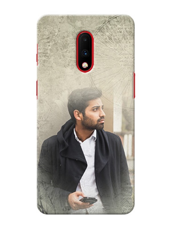 Custom Oneplus 7 custom mobile back covers with vintage design