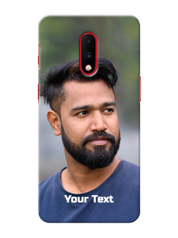 Custom Oneplus 7 Mobile Cover: Photo with Text