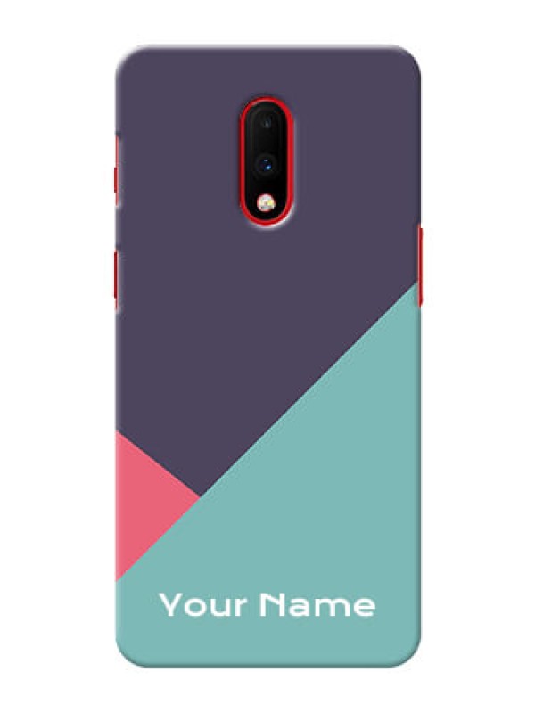 Custom OnePlus 7 Custom Phone Cases: Tri Color abstract Design