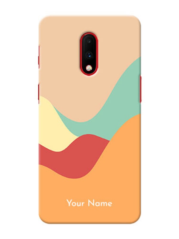 Custom OnePlus 7 Custom Mobile Case with Ocean Waves Multi-colour Design