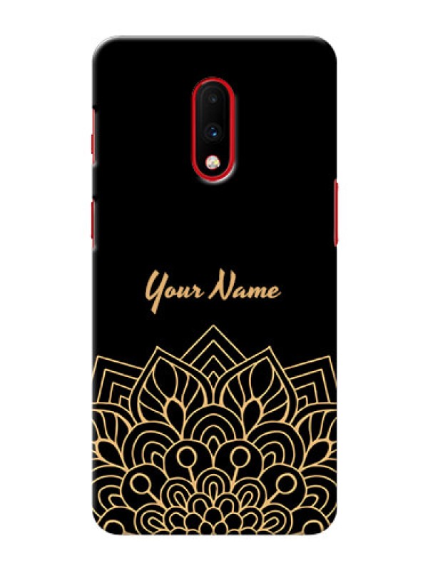 Custom OnePlus 7 Back Covers: Golden mandala Design