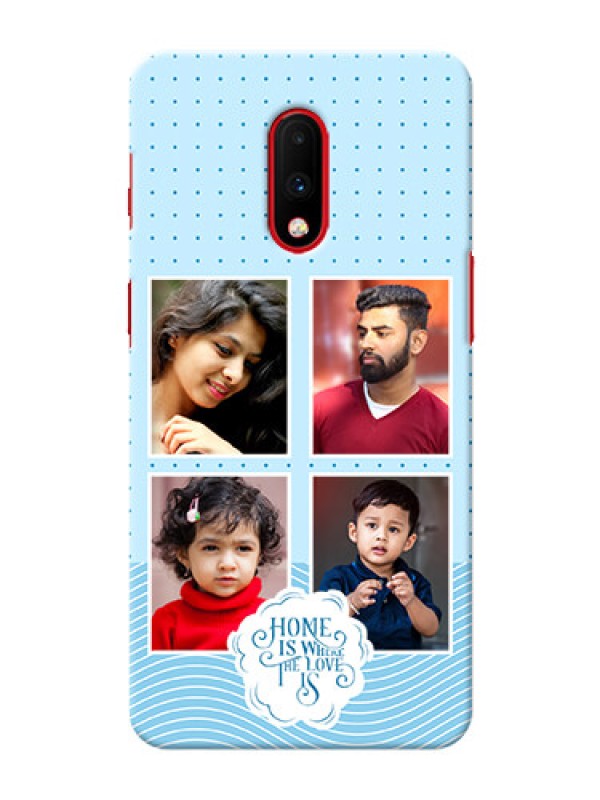 Custom OnePlus 7 Custom Phone Covers: Cute love quote with 4 pic upload Design