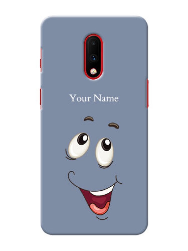 Custom OnePlus 7 Phone Back Covers: Laughing Cartoon Face Design