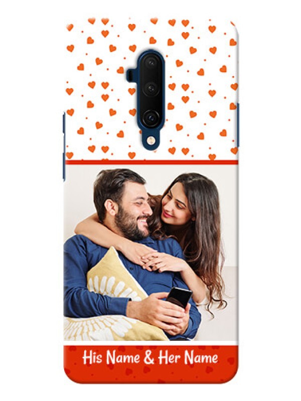 Custom Oneplus 7T Pro Phone Back Covers: Orange Love Symbol Design