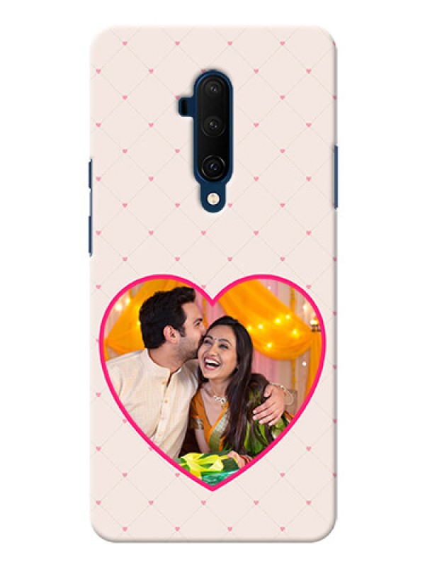Custom Oneplus 7T Pro Personalized Mobile Covers: Heart Shape Design
