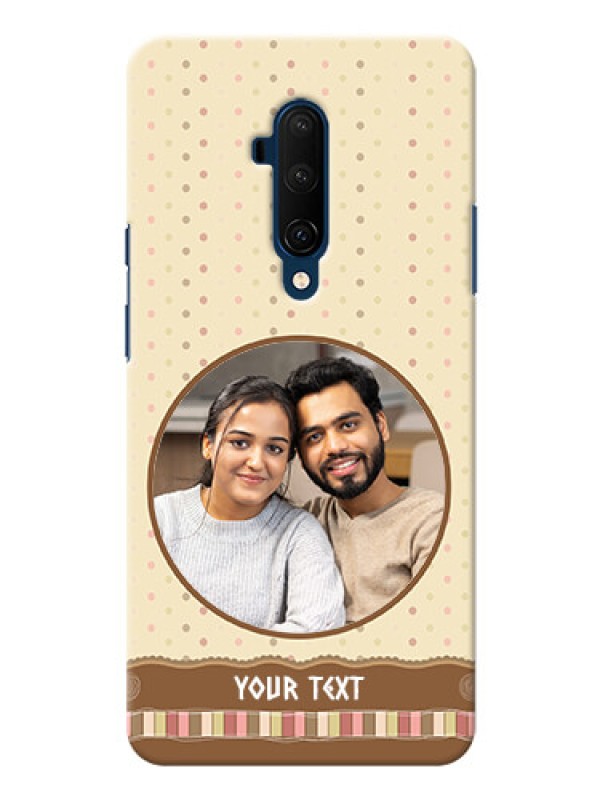 Custom Oneplus 7T Pro Mobile Cases: Brown Dotted Mobile Case Design