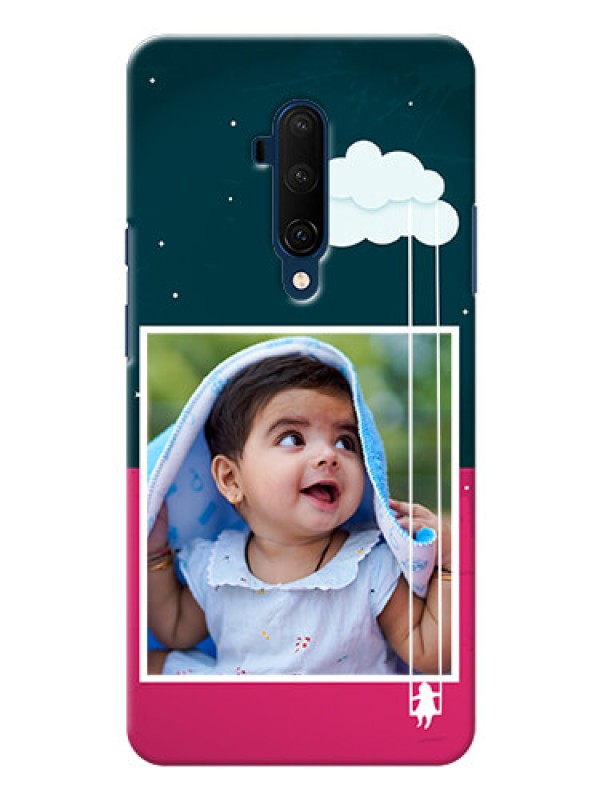 Custom Oneplus 7T Pro custom phone covers: Cute Girl with Cloud Design