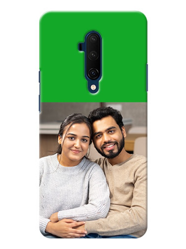Custom Oneplus 7T Pro Personalised mobile covers: Green Pattern Design