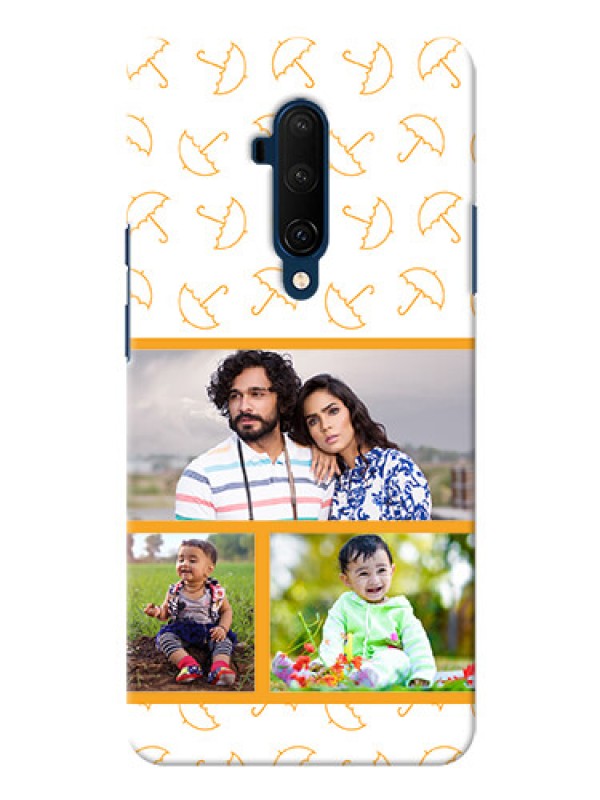 Custom Oneplus 7T Pro Personalised Phone Cases: Yellow Pattern Design