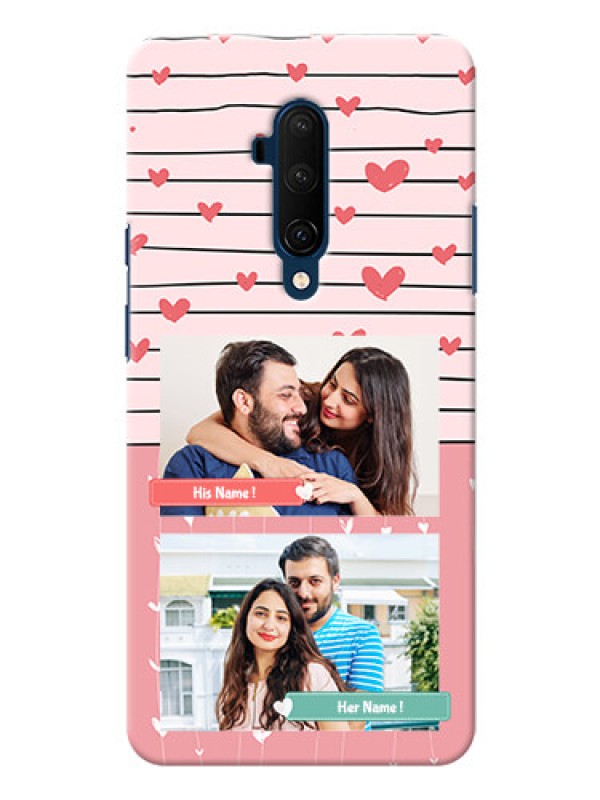 Custom Oneplus 7T Pro custom mobile covers: Photo with Heart Design