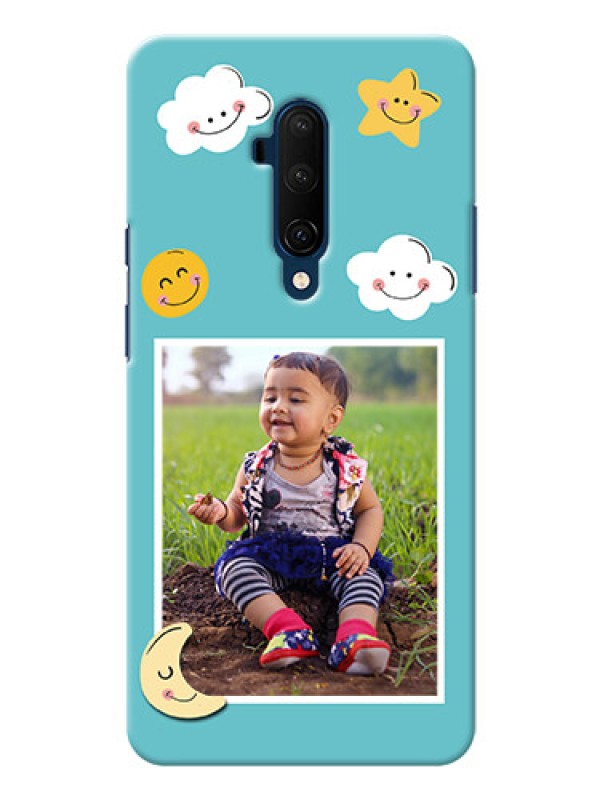 Custom Oneplus 7T Pro Personalised Phone Cases: Smiley Kids Stars Design