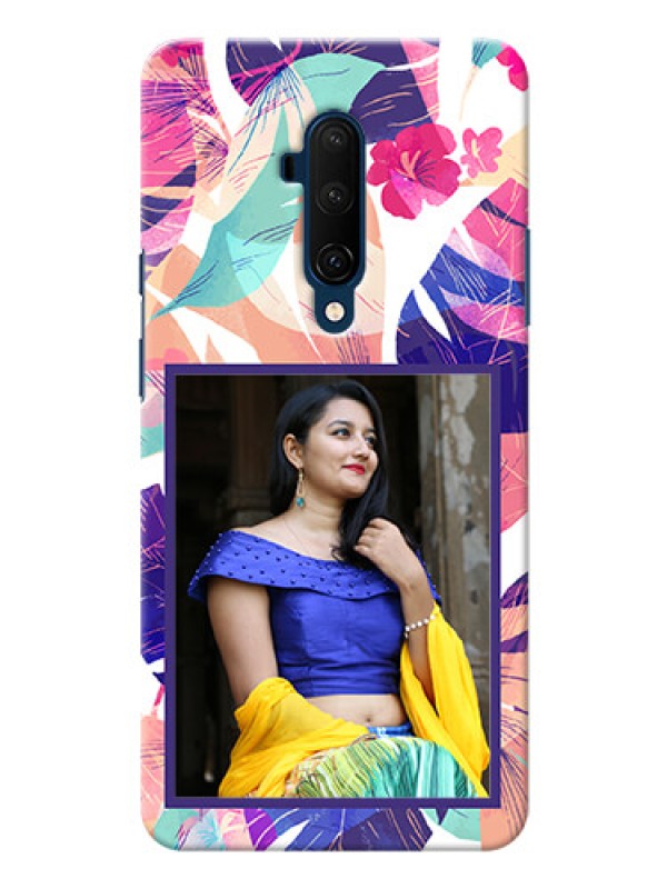 Custom Oneplus 7T Pro Personalised Phone Cases: Abstract Floral Design