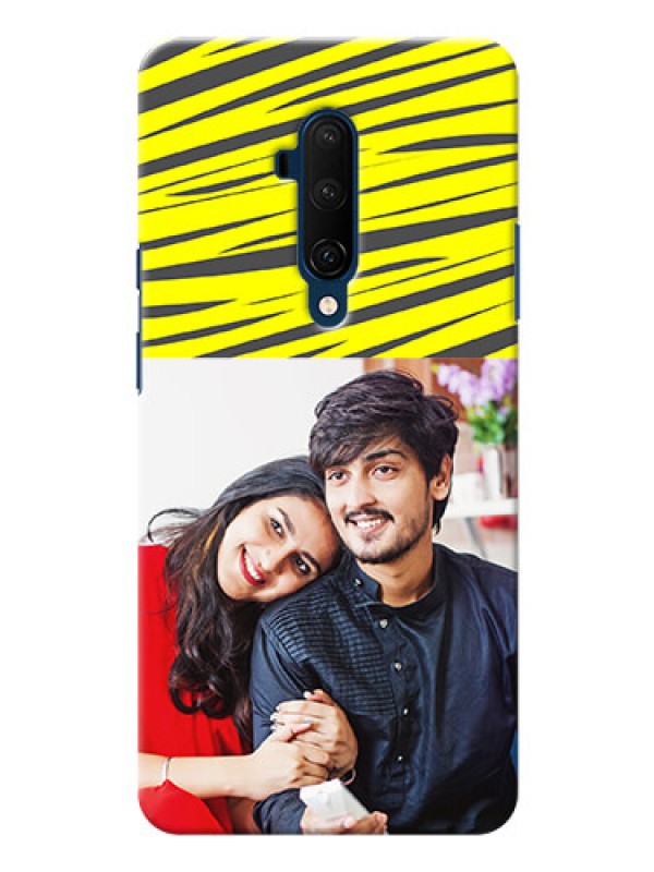 Custom Oneplus 7T Pro Personalised mobile covers: Yellow Abstract Design