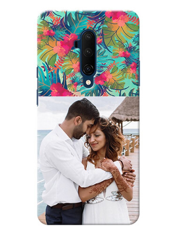 Custom Oneplus 7T Pro Personalized Phone Cases: Watercolor Floral Design