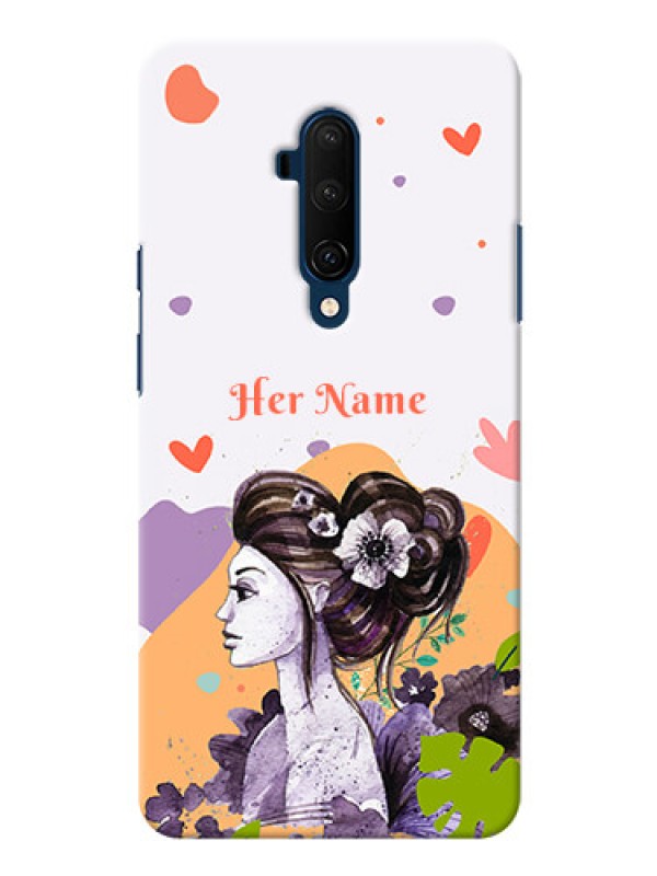 Custom OnePlus 7T Pro Custom Mobile Case with Woman And Nature Design